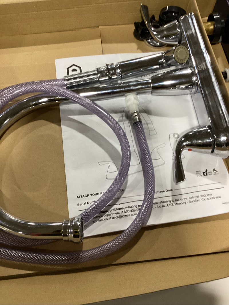 Condition photo showing New/Like New for KRAUS Bolden Commercial Style 2-Function Single Handle Pull Down Kitchen Faucet in Spot-Free Stainless Steel, KPF-1610SFS Spot-Free Stainless Steel Commercial Style