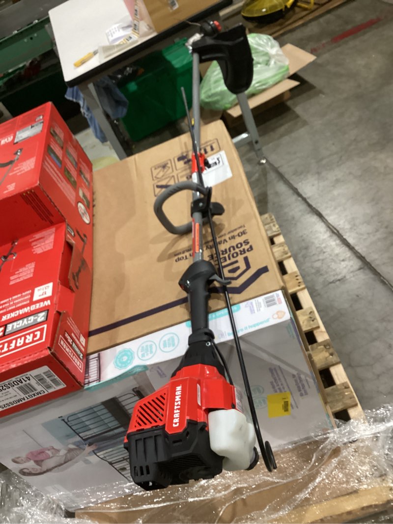 Condition photo showing As Is for craftsman ws2200 25-cc 2-cycle 17-in straight shaft attachment capable gas string trimmer