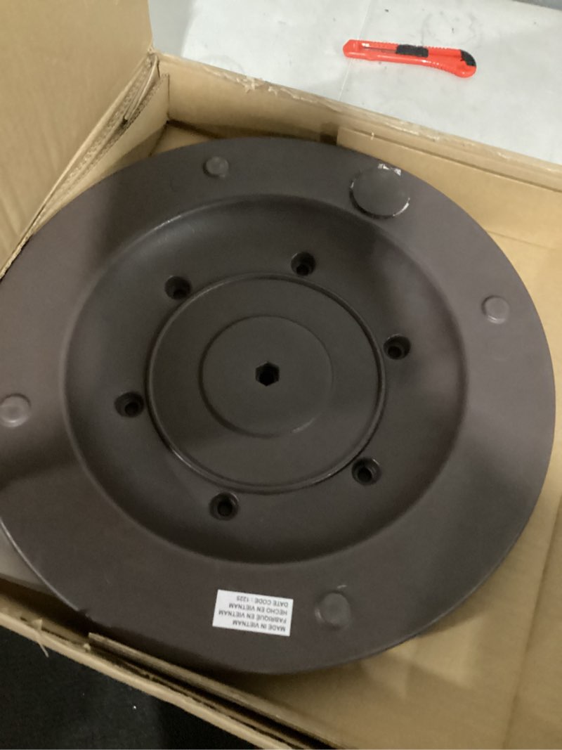 Condition photo showing Good Condition for style selections 22-lb brown hdpe plastic patio umbrella base