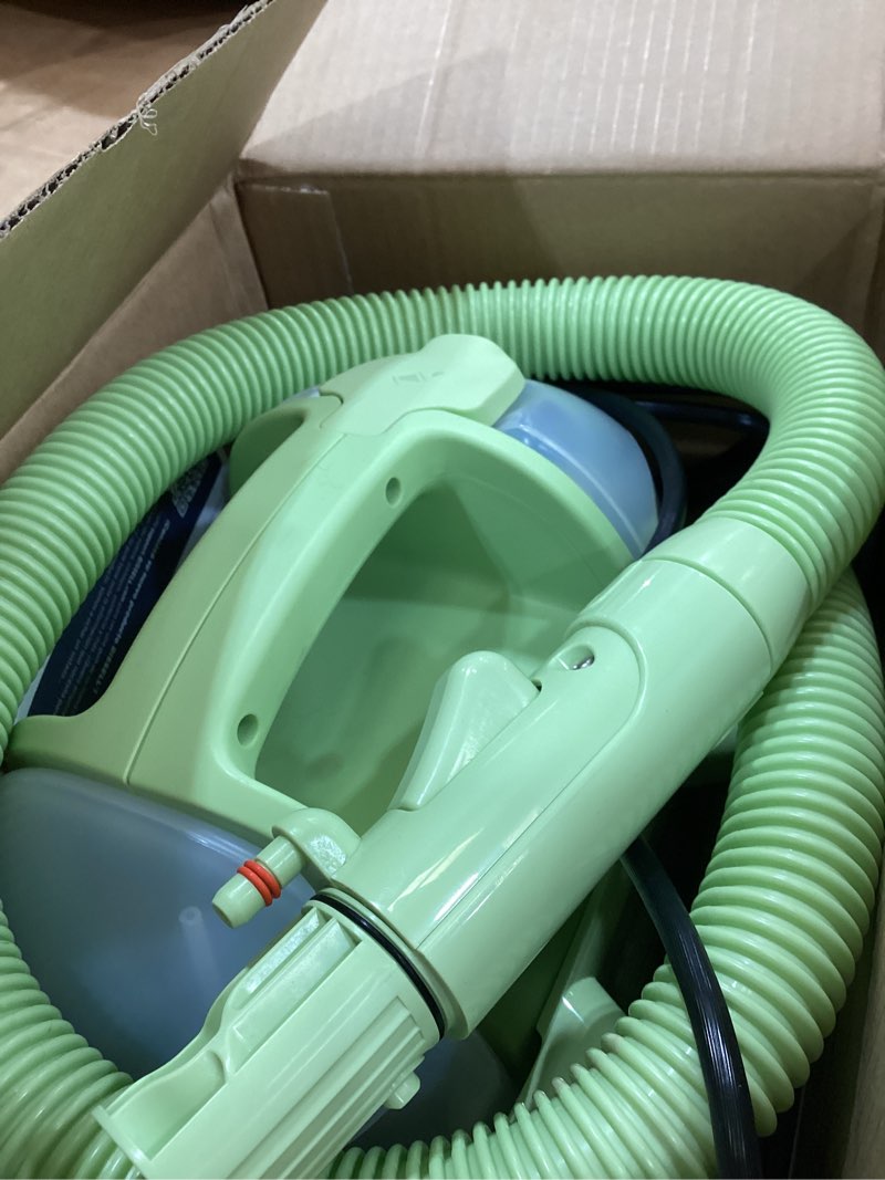 Condition photo showing Good Condition for bissell little green mini portable carpet and upholstery deep cleaner, car/auto detailer, with hydrorinse self-cleaning tool and 4" tough stain tool, tea green, 4075