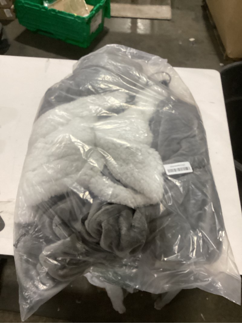 Condition photo showing Good Condition for Electric Heated Blanket Full Size 72"x84", Dual-Sided Soft Flannel & Sherpa, LCD Display 10 Heat Settings with 1-12H Timer & Overnight Safe, Bed & Couch, Machine Washable, Light Grey 01-light Grey 72"x84"(Full Size)