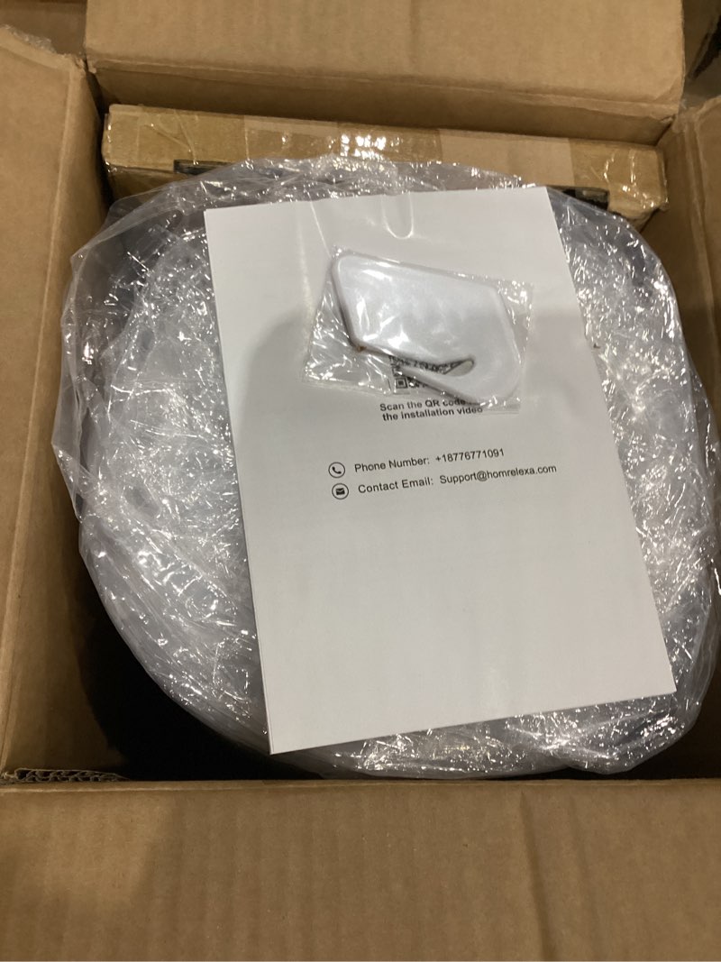 Condition photo showing As Is for HOMRELEXA Upholstered Headboard Full Size with 3.1’’ High-Density Sponge Backrest, Modern Striped Head Board Only, 2 Screw Easy Assembly (Beige) Full-Stripe Beige