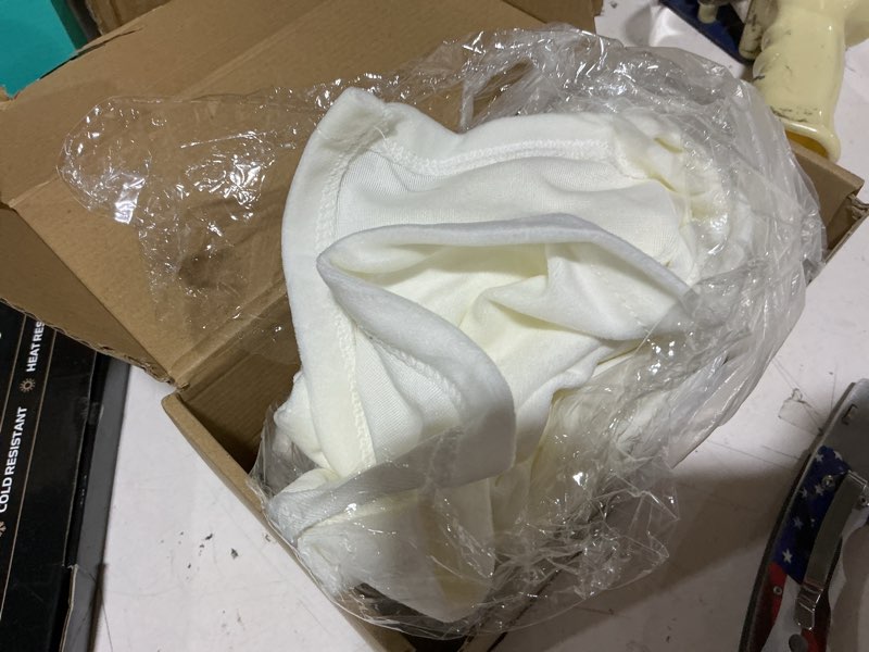 Condition photo showing Good Condition for uxcell 4pcs stretch armrest covers, polyester soft armchair slipcovers couch recliner arm cover for chair sofa protector, white white 4