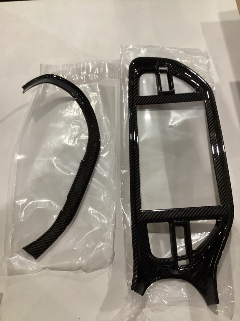 Condition photo showing Good Condition for jecar carbon fiber interior trim for 2022-2025 dodge durango - dash navigation bezel panel covers decoration accessories (only for 10.1" screen)