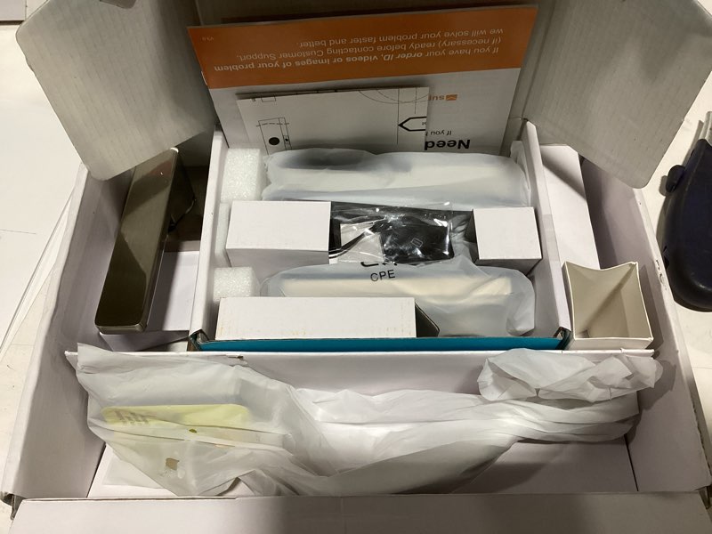 Condition photo showing Good Condition for Veise VE06-H Smart Front Door Lock Set, App Control, Keyless Entry Deadbolt with Lever Handle, Electronic Digital Touchscreen Keypad, Auto Lock, Easy Install, Satin Nickel Satin Nickel Handle Pull