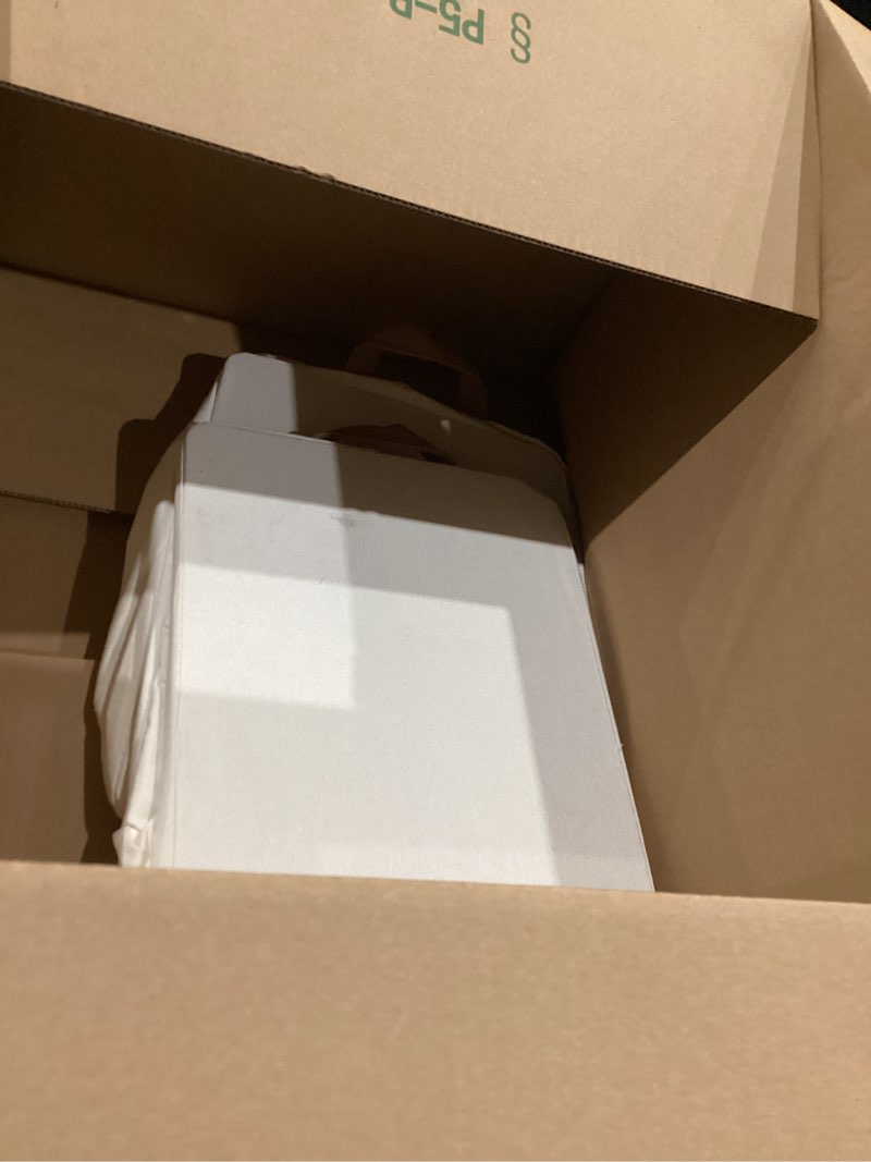 Condition photo showing As Is for storageworks storage bins, shelves baskets for organizing, 45l extra large fabric closet organizers with handles, metal frame, beige-cotton-linen, 2-pack beige?cotton-linen? 19" l x 13 ¼" w x 11" h