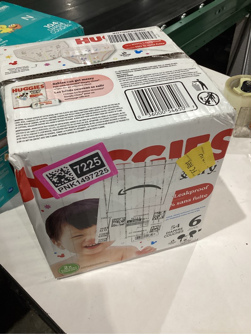 Condition photo showing New/Like New for Huggies Size 6 Diapers, Snug & Dry Baby Diapers, Size 6 (35+ lbs), 54 Count, Packaging May Vary Size 6 54