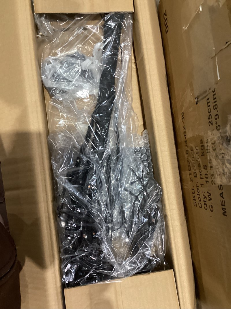 nearly natural 3ft pre-lit halloween black twig artificial tree with 80 orange & purple led lights