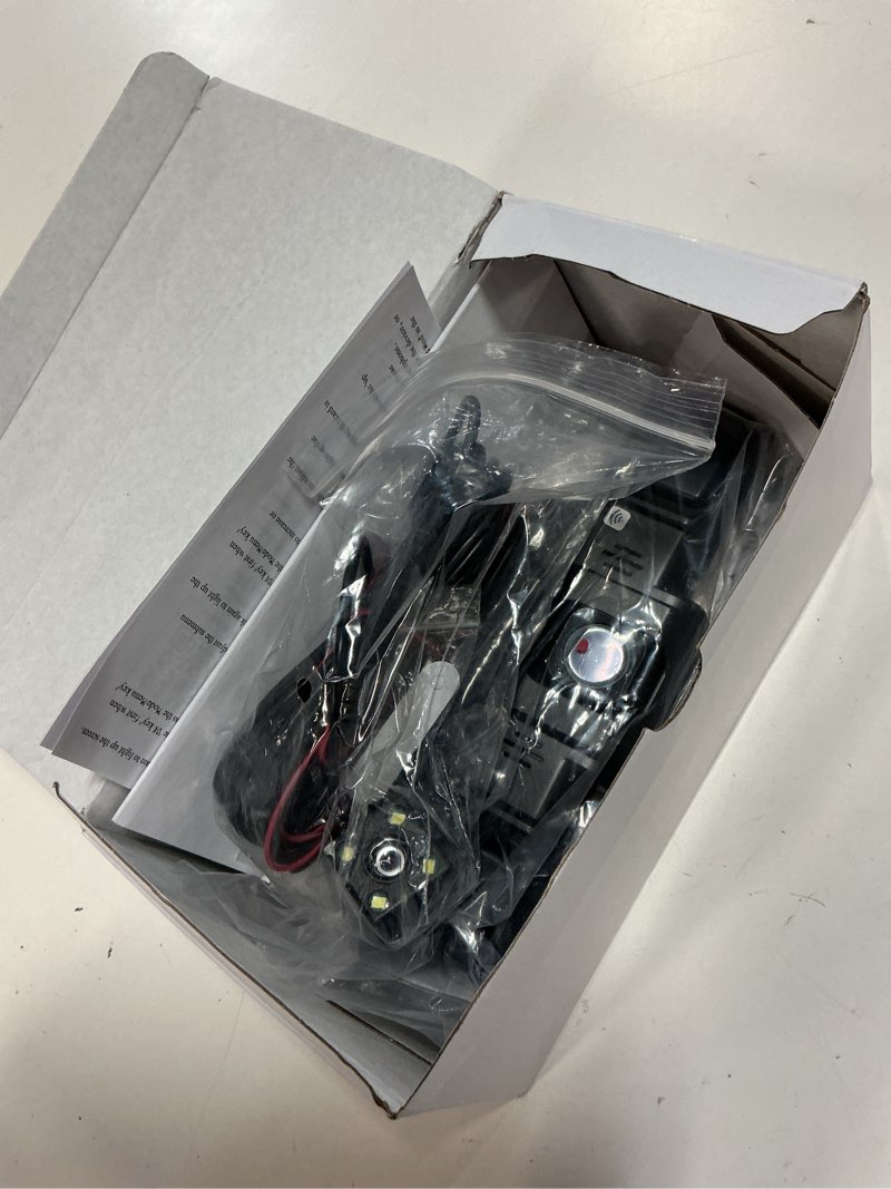 Condition photo showing Good Condition for 4 channel dash cam 360 view for all-round protection, 4-way front rear inside recording, built-in 5g wifi & gps, app control, 8 ir night vision, 24h parking monitor, g-sensor, free 64gb card