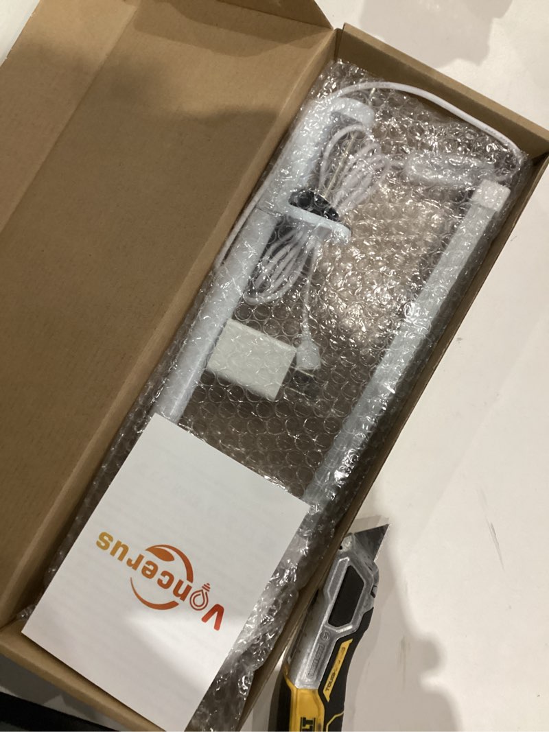 Condition photo showing As Is for LED Desk Lamp with Clamp, Eye-Caring Clip on Lights for Home Office, 3 Modes 10 Brightness, Long Flexible Goose-Neck, Metal, Swing Arm Architect Task Table Lamps with USB Adapter, White