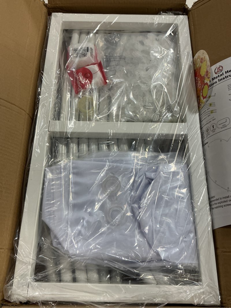 Condition photo showing Good Condition for langxun large size metal balloon arch kit, wedding heart arch stand, love balloon column arch frame for wedding, bridal, valentine's day, engagement and birthday party supplies (white)