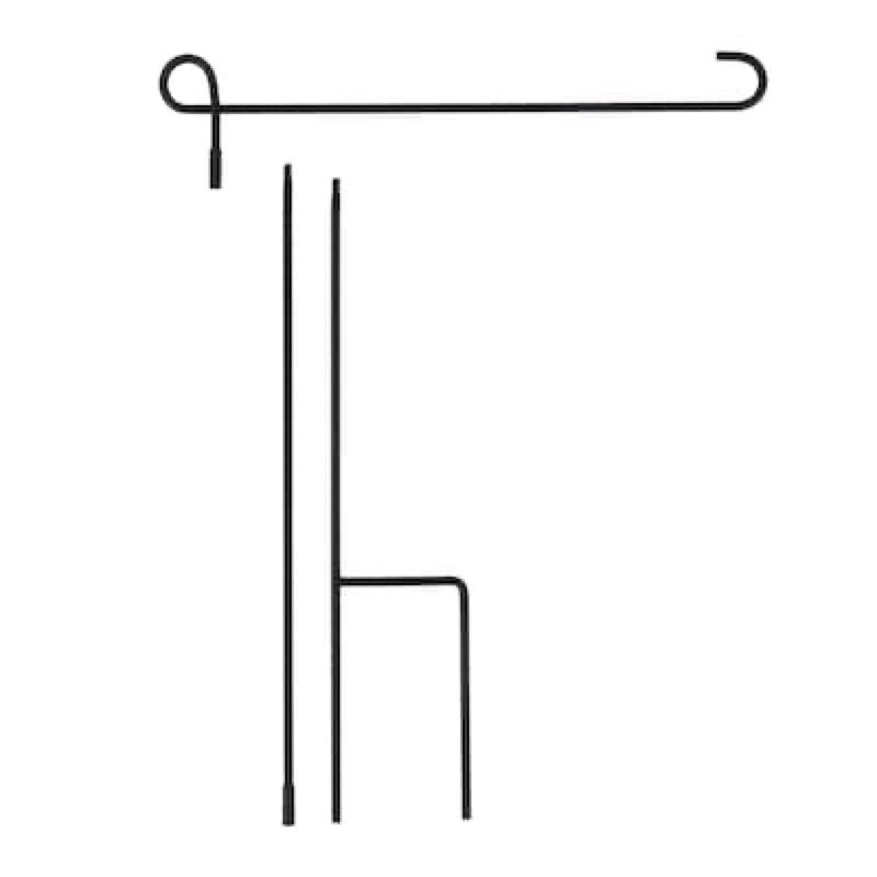 Style Selections 1.45-ft Black Metal Garden Flag Pole