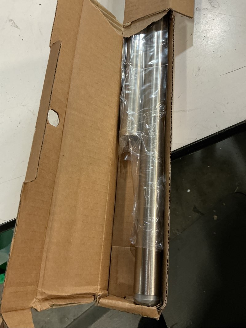Condition photo showing Good Condition for ivilon drapery window curtain rod - end cap style design 1 inch pole. 72 to 144 inch color brushed nickel 72 to 144 in.