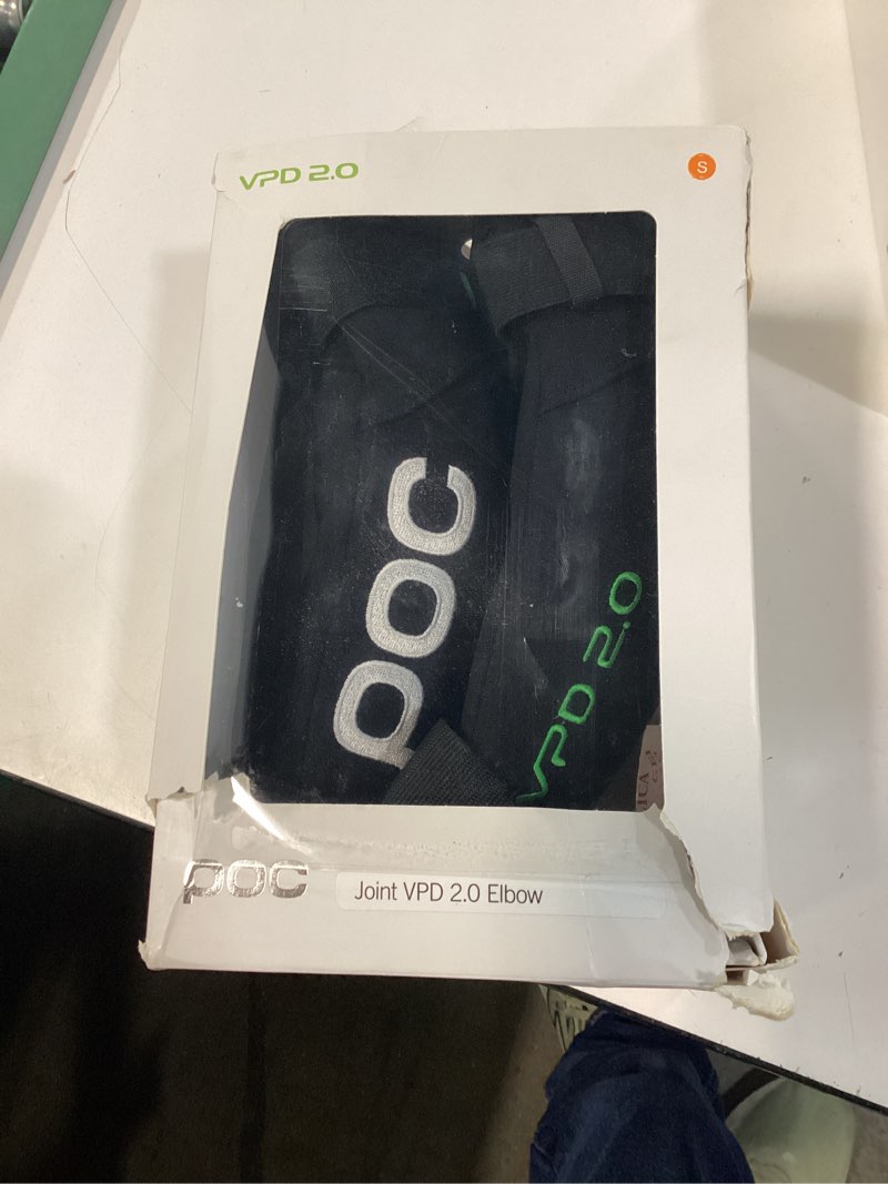 Condition photo showing New/Like New for poc joint vpd 2.0 elbow - mtb elbow pads for mountain biking, trail and downhill, vpd 2.0 protection with crash retention straps small
