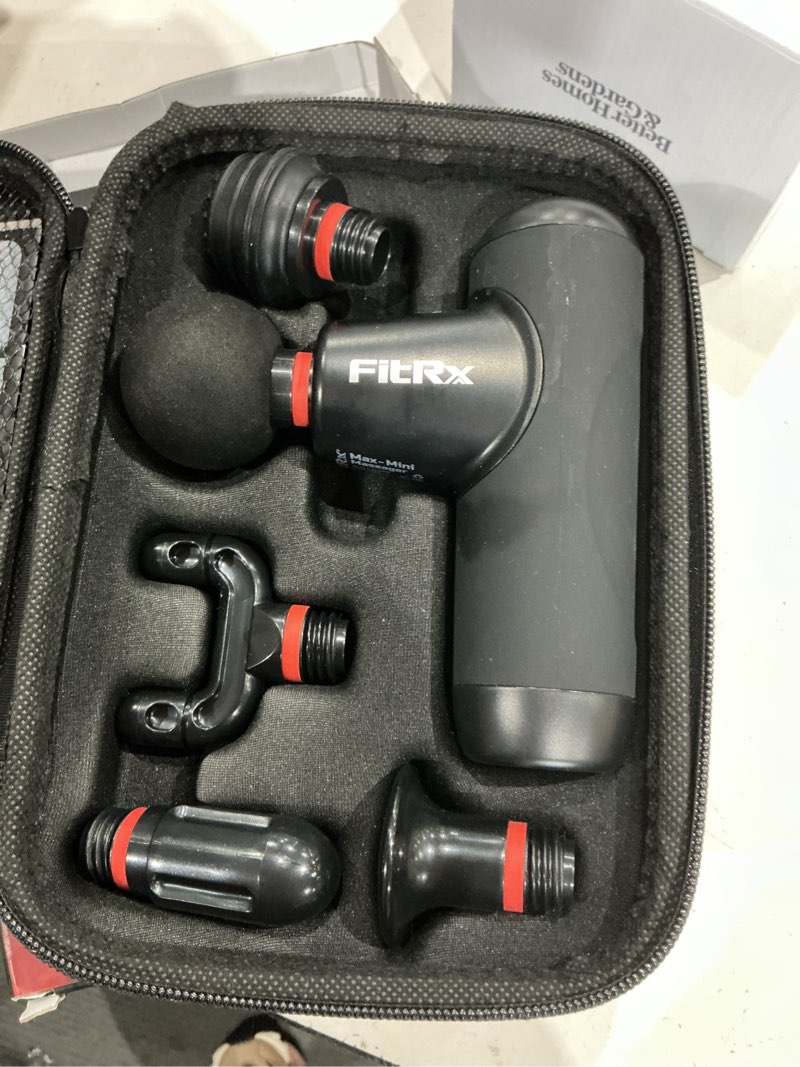 Condition photo showing As Is for fitrx mini pro neck and back massager, handheld deep tissue muscle massage gun