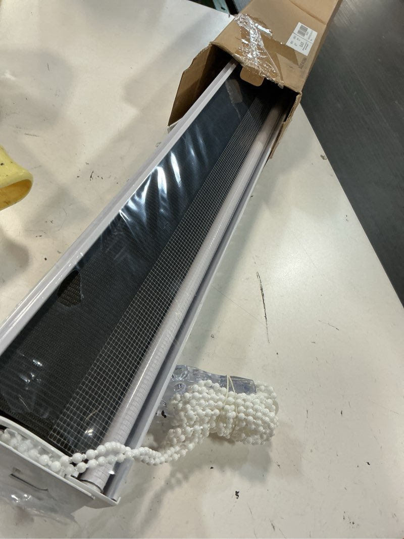 Condition photo showing Good Condition for jiangpin textile blackout zebra blinds, dual layer free-stop, room darkening zebra shades, blinds for indoor windows, light filtering privacy sheer shade for home(41" w x 72" h, black) 41"w x 72"h black