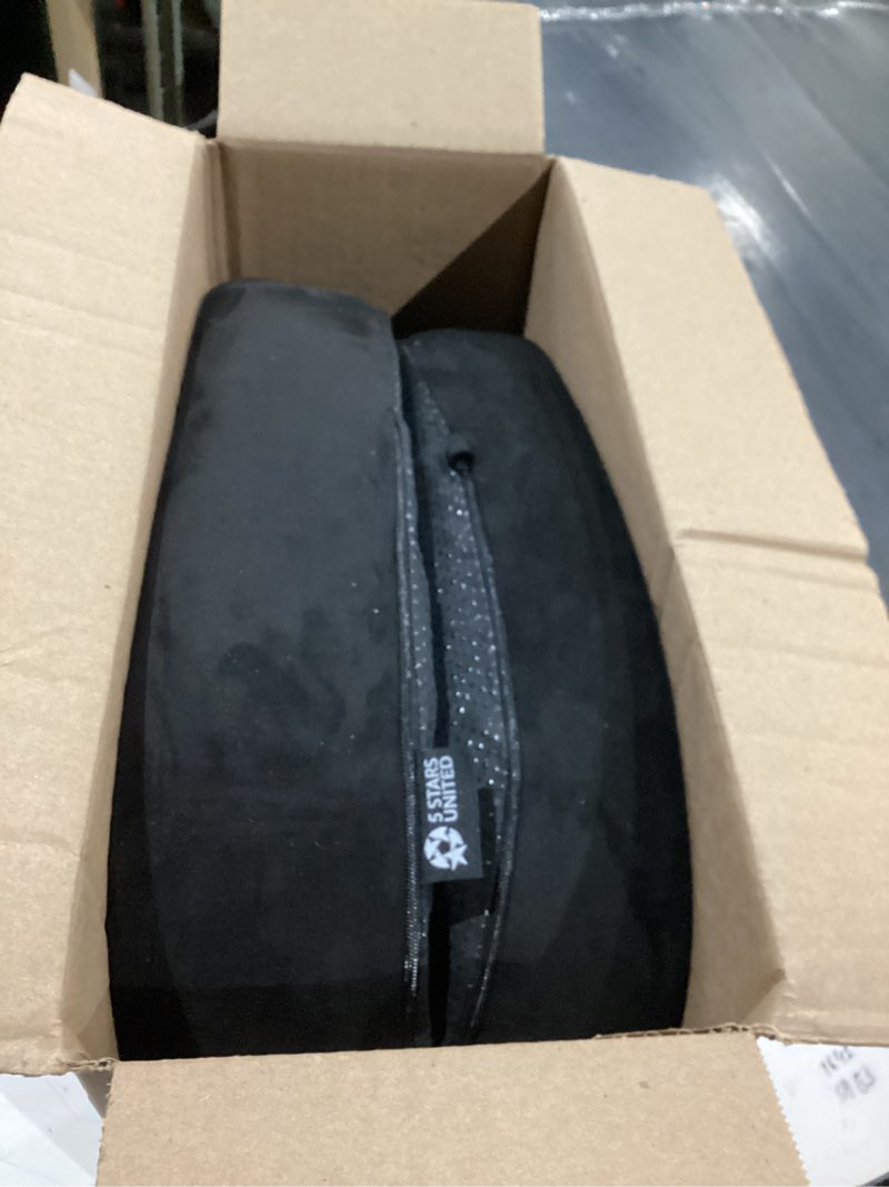 Condition photo showing Good Condition for 5 STARS UNITED Seat Cushion for Tailbone Pain Relief – Large Memory Foam Cushion for Coccyx, Hip, Sciatica & Post-Surgery Recovery – Wheelchair, Car, Desk, Gaming & Office Chairs, Black, XX-Large Black Suede XX-Large