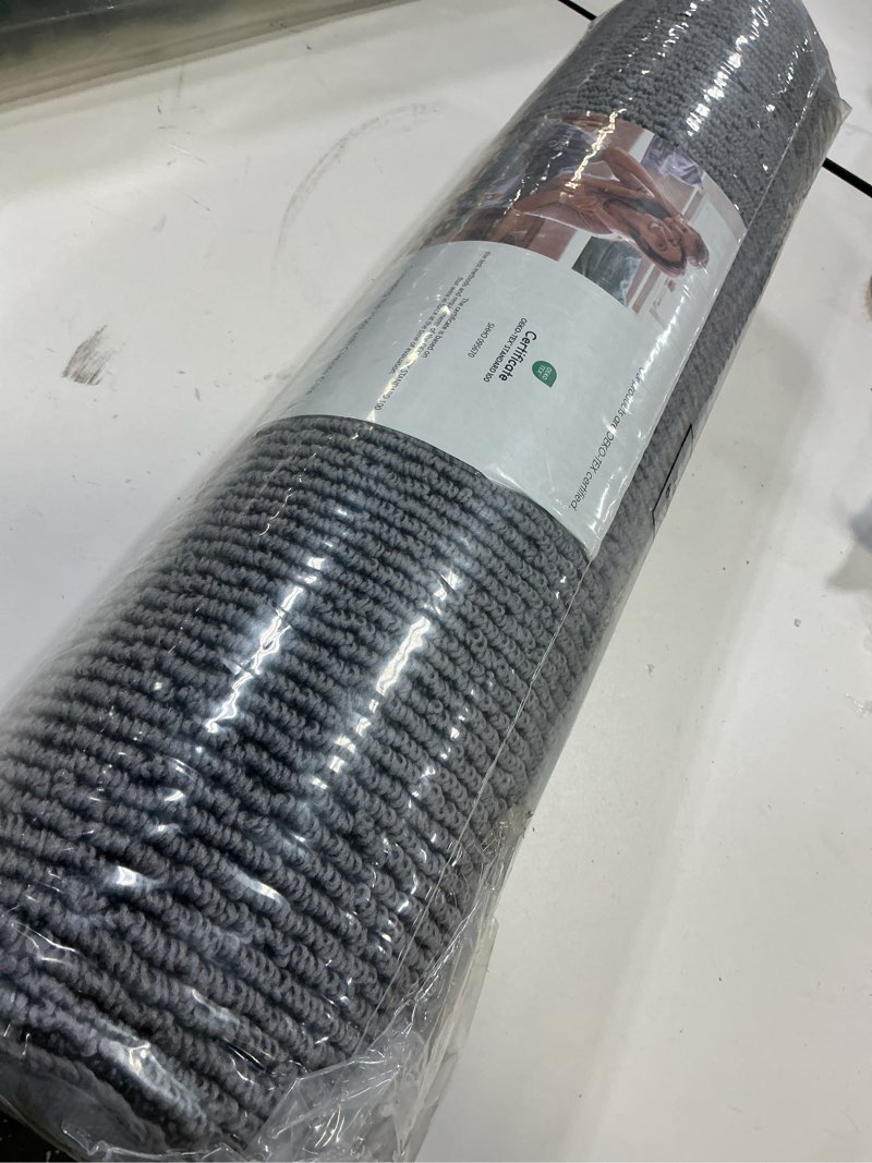 Condition photo showing New/Like New for PURRUGS Machine Washable Kitchen Rug Set [2 PCS] (24" x 36"+ 24" x 60"), Non-Slip/Skid Kitchen Runner Rugs & Floor Mats, Super Absorbent Soft Area Rugs for Sink, Kitchen & Laundry, Grey Grey 24" x 36"+ 24" x 60"