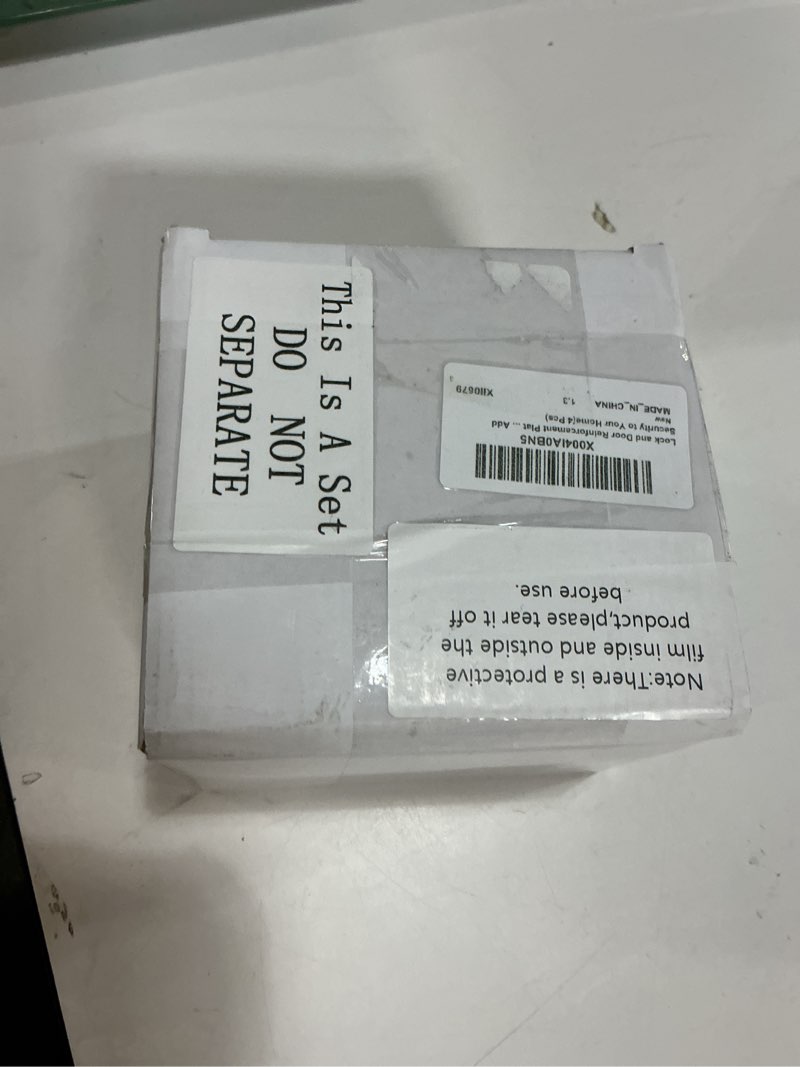 Condition photo showing New/Like New for Lock and Door Reinforcement Plate 1-3/4-Inch Thick by 2-3/8-Inch Backset 2-1/8-Inch Bore Doors Reinforce Repair Stainless Steel Home Security Plate Add Security to Your Home(4 Pcs)