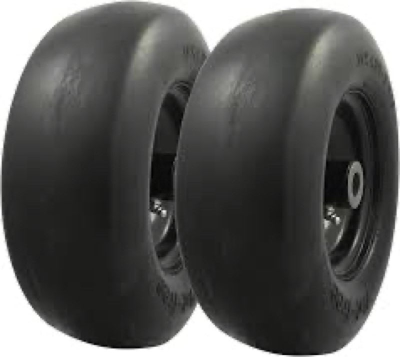MARASTAR 00232-2PK Universal Fit Flat-Free 11x4.00-5 Tire and Wheel Assembly, Zero Turn Lawn Mower R