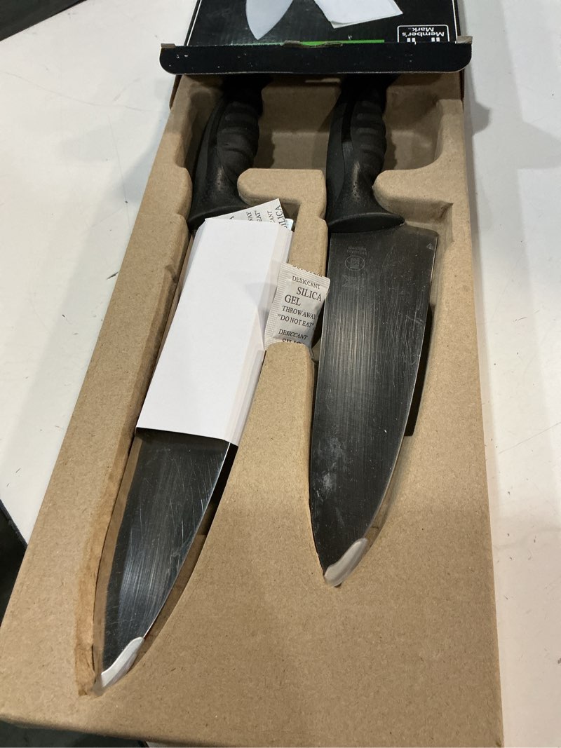 Condition photo showing As Is for member's mark 8" & 10" chef's knives set, 2 pk.