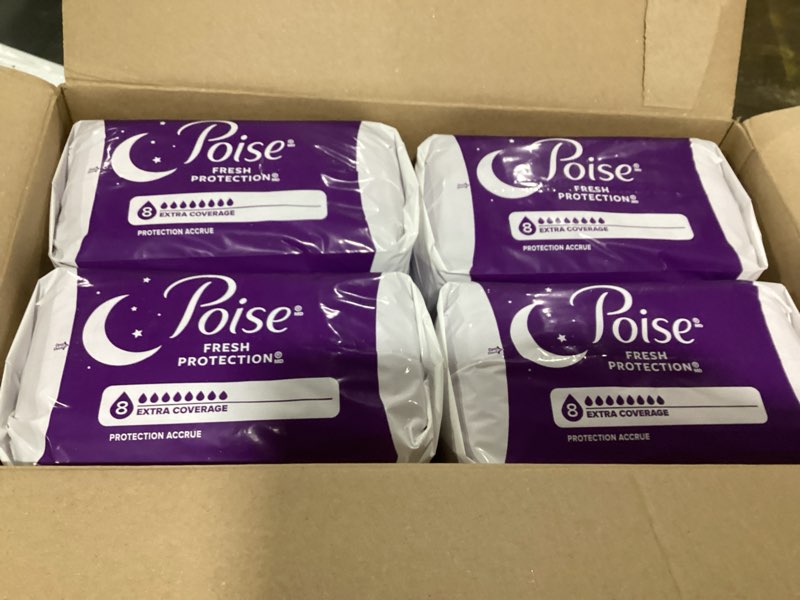Condition photo showing Good Condition for Poise Incontinence Bladder Control Pads Overnight Fresh Protection Ultimate Absorbency - 96ct