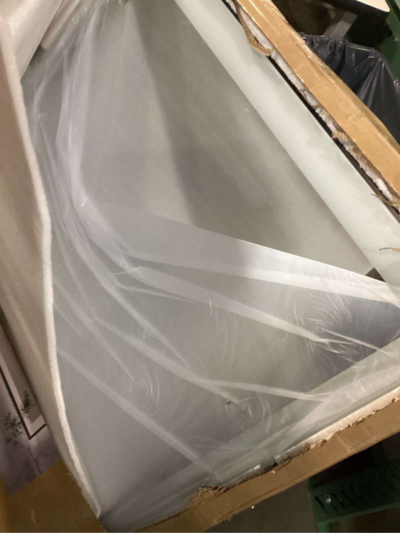Condition photo showing Good Condition for amorho 40"x 30" led bathroom mirror with black frame, front light and backlit(controlled separately), stepless dimmable, anti-fog, shatter-proof, 3 colors, memory 40"l x 30"w front and backlit with frame(separate dimming)