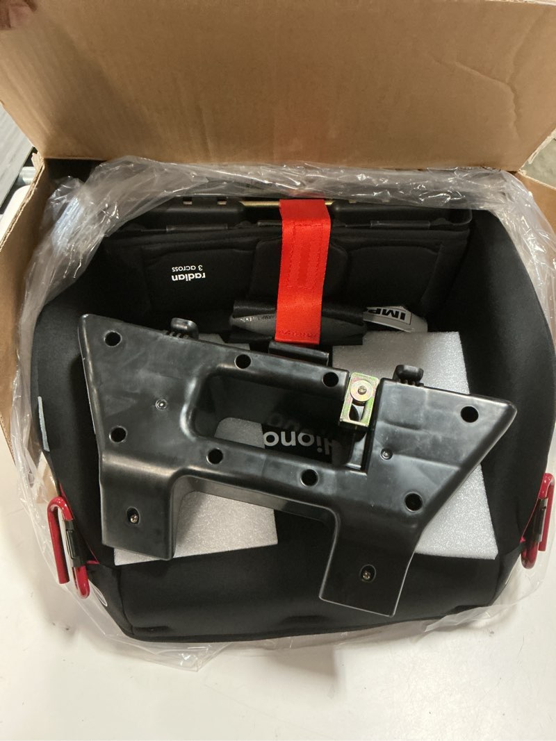 Condition photo showing New/Like New for diono radian 3r, all-in-one convertible car seat, rear and forward facing, 10 years 1 car seat, slim fit 3 across, black storm radian 3r fits 3 across black storm