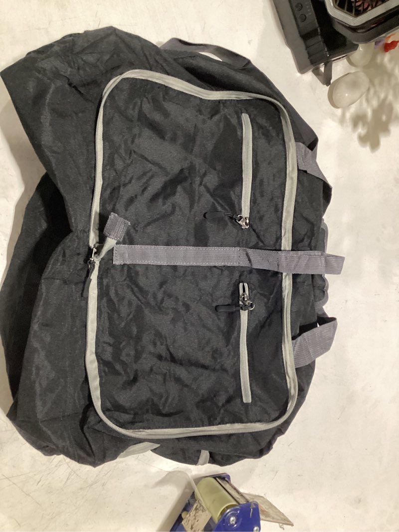 Condition photo showing Good Condition for topsome foldable duffle bag for travel, 65l large duffel bag with shoes compartment, waterproof, black