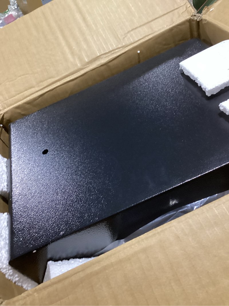 Condition photo showing Good Condition for 1.4 cuft small fireproof safe for home use, security personal safety box fireproof waterproof with digital keypad, spare keys, removable shelf, medium safe lock box for money, id document, dorm