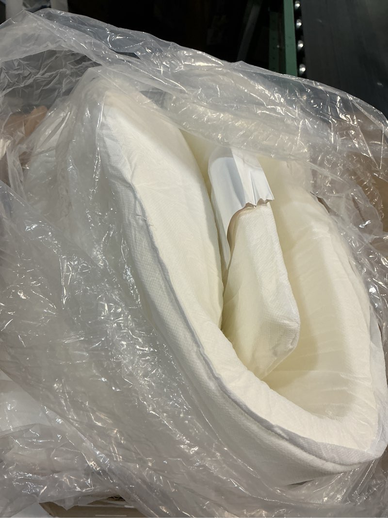 Condition photo showing As Is for baby play mat 50x50 inches,1.3" thick padded waterproof floor cushion & playpen mat with vegan leather,non-slip & non-toxic nursery rug for infants, toddlers & kids(beige) beige 50"×50"×1.3"