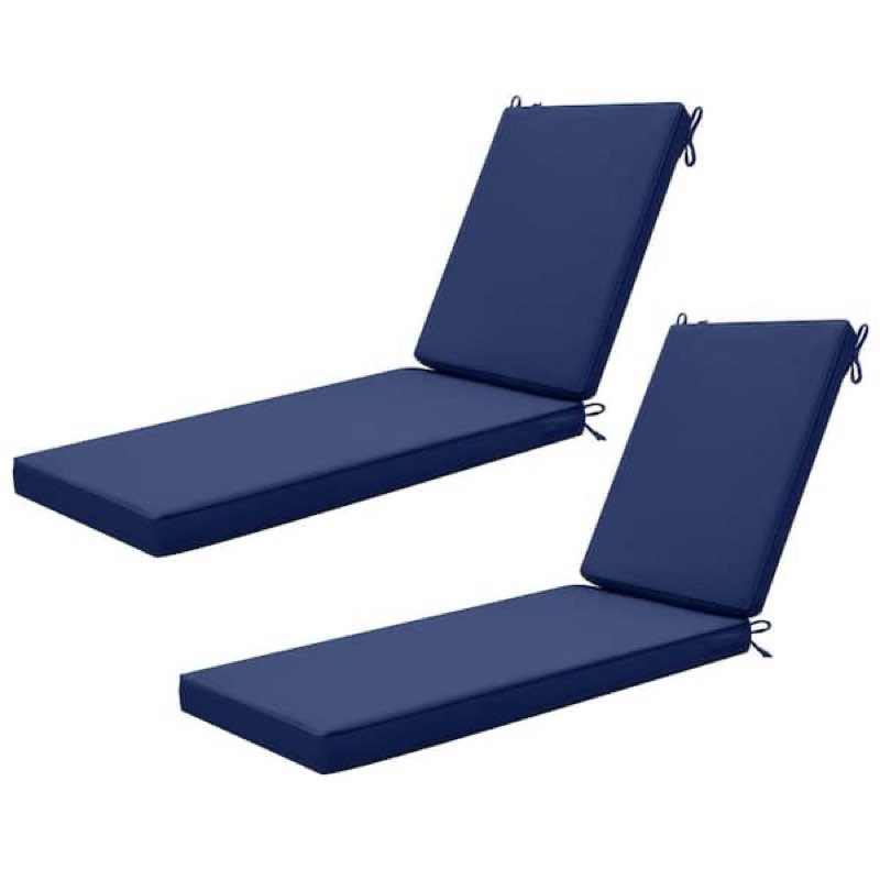 (Similar product) 72''L X 21''W X 1.18''T Chaise Lounge Cushion Outdoor(Set Of 2) Cushion Color: Navy