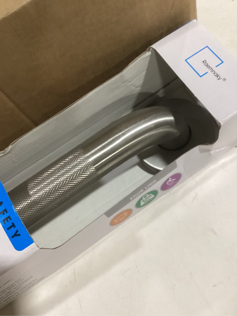 Condition photo showing As Is for Grab Bars for Bathtubs and Showers, 304 Stainless Steel Handicap Grab Bar, Anti Slip Bathroom Handrail with Knurled Surface, Holds up to 500 LBS Safety Shower Handle for Elderly (24 Inches)