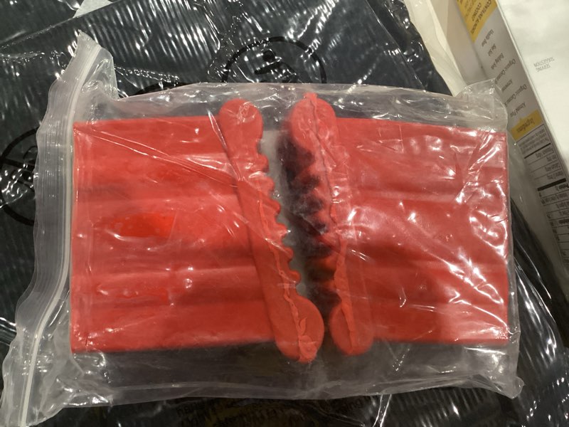 Condition photo showing New/Like New for DOITOOL Werner Ladder Accessories 2PCS Step Ladder Foot Covers Ladder Feet Mat Non Slip Folding Ladder Feet Rubber Pads Covers Ladder Foot Pads Antiskid Ladder Leg Caps, 3.54x3.26x1.57 Inch (Red)