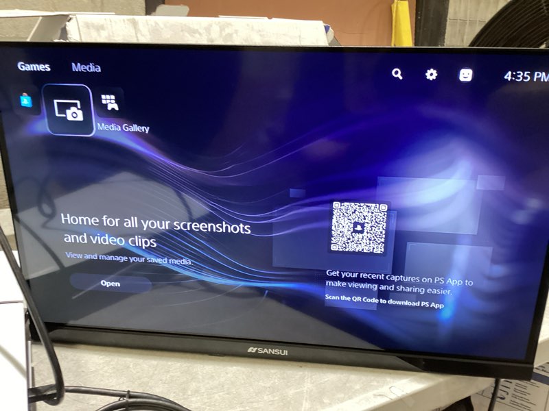 Condition photo showing As Is for (powers on)(missing controller, side panel broken) playstation 5 disc edition console (slim)o