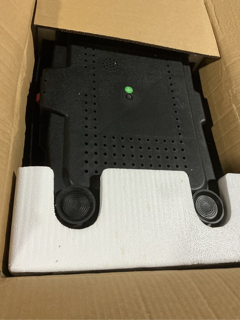 Condition photo showing As Is for Vibration Plate Exercise Machine, Vibrating Plate Platform for Lymphatic Drainage with 200 Adjustable Speeds, Power Vibration Plate for Weight Loss & Fitness, Supports Weight 450 Lbs Jet Black