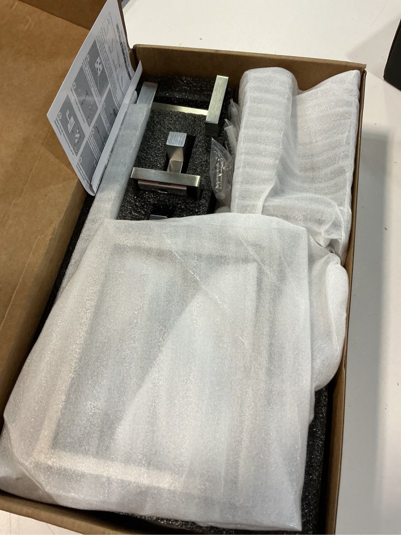 Condition photo showing Good Condition for yacvcl 5-pieces brushed nickel bathroom hardware accessories set towel bar set upgraded toilet paper holder with shelf stainless steel wall-mounted bathroom hardware set 23.6 inch brushed nickel 5pcs