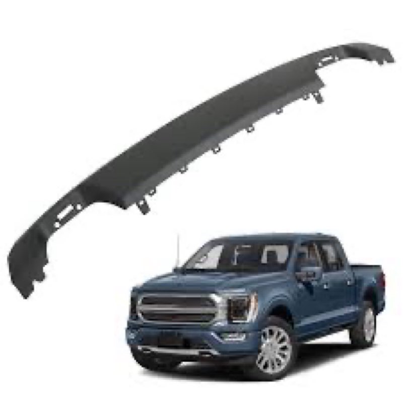 Matte Black Front Bumper Valance Lower Skid Plate Molding Trim Replacement for F150 2021 2022 2023 M
