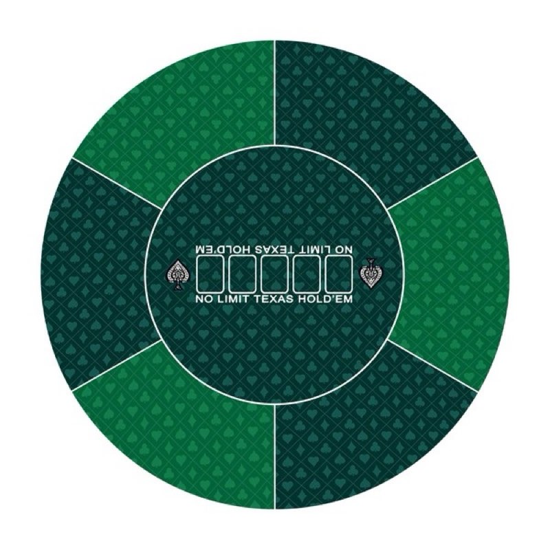 nuveti 24/31/47/55 inch Round Poker Mat for Texas Holdem | Portable Poker Table Top with Art Deco La