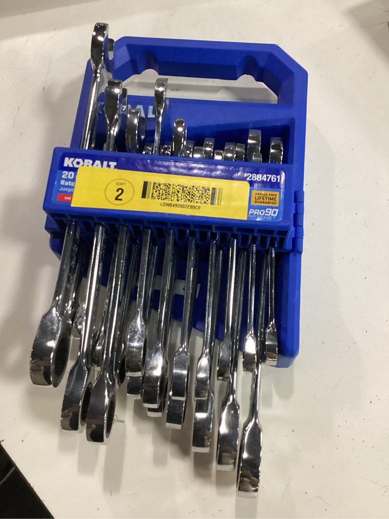 Condition photo showing Good Condition for kobalt 20 piece ratcheting wrench set sae/metric