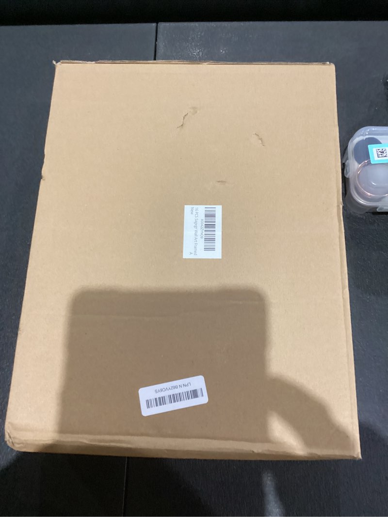 Condition photo showing New/Like New for 16 PCS Framed Sage Green Wall Art Decor, Matisse Wall Prints for Bedroom, Gallery Wall Frame Set, Abstract Posters for Living Room Aesthetic, Collage Kit Pictures, Boho Dorm Home Decor 12"x15" Framed Sage green