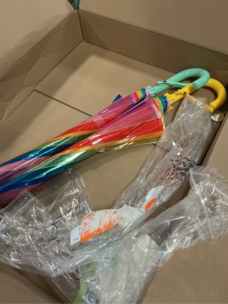 Condition photo showing Good Condition for Fabbay 2 Pcs Kids Clear Bubble Umbrella Unicorn with Easy Grip Curved Handle Transparent Bubble Umbrella for Toddler Girls Vibrant