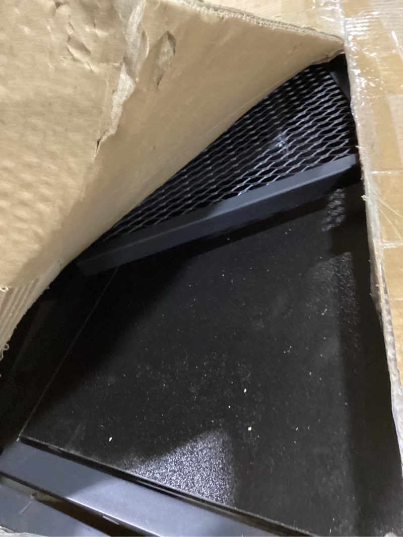 Condition photo showing Good Condition for armocity Computer Desk with LED Lights, 55 Inch Desk with Power Outlet and USB, Reversible Large Desk with Moveable Monitor Stand, 55.2'' Gaming PC Table for Home Office, Workstation, White and Black 55.2'' White