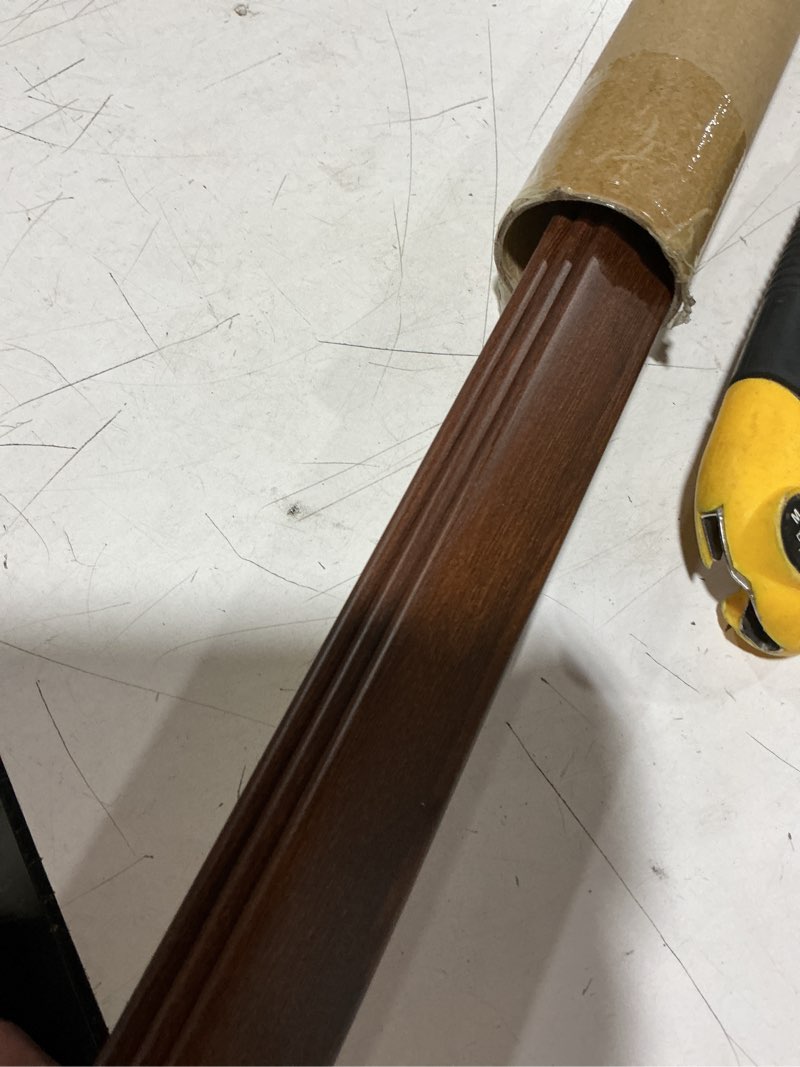 Condition photo showing New/Like New for 3 pcs 49" wall corner protector trim, walnut wood grain edge strip for door and window frames mirror trim backsplash tile edge (walnut) 3pcs * walnut