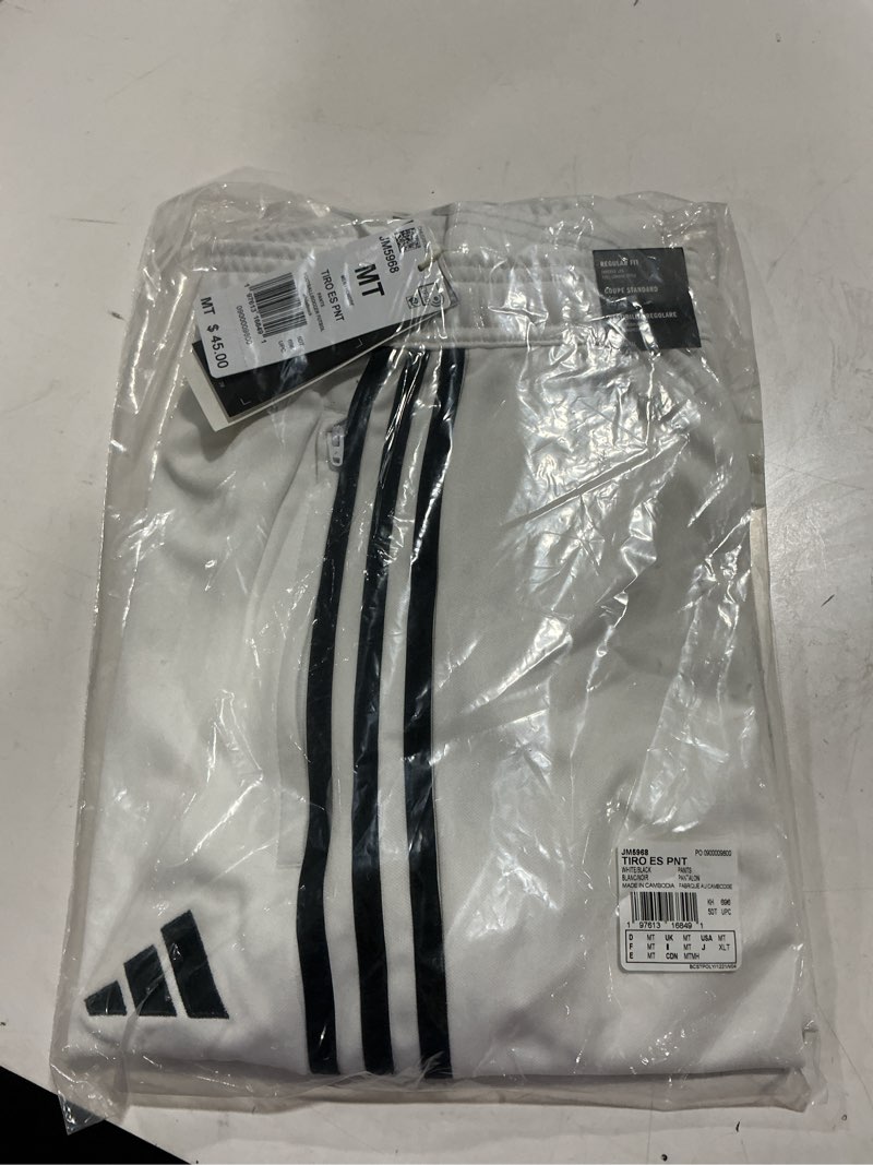 Condition photo showing Good Condition for Adidas Mens Tiro 25 Essentials Training Pants Medium Tall White/Black