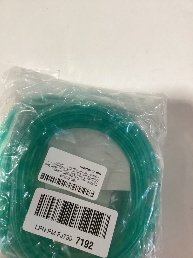Condition photo showing New/Like New for 5pk 7Ft Oxygen Supply Tubing, Crush Resistant, Standard Connectors for Nasal Cannulas, Cannula Nasal Tubing, Oxygen Concentrator - Green