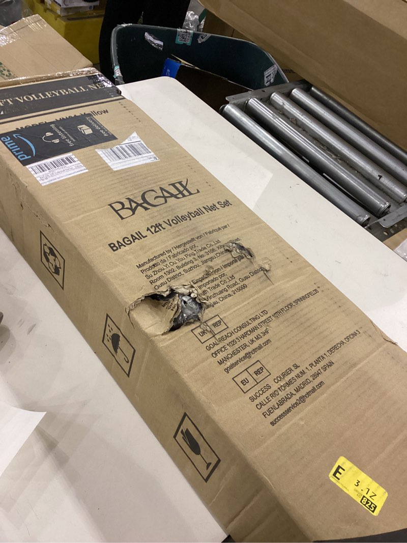 Condition photo showing Good Condition for BAGAIL Volleyball Net, 12ft/20ft Portable Volleyball Net for Backyard - Adjustable Height, Heavy-Duty Frame, Freestanding Design - Portable Outdoor/Indoor Volleyball Set with Carry Bag 12ft Yellow