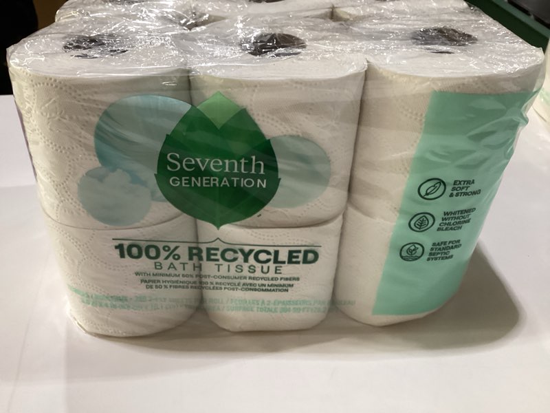 Condition photo showing New/Like New for Seventh Generation Toilet Paper, Bath Tissue, 100% Recycled Paper, 12 Rolls