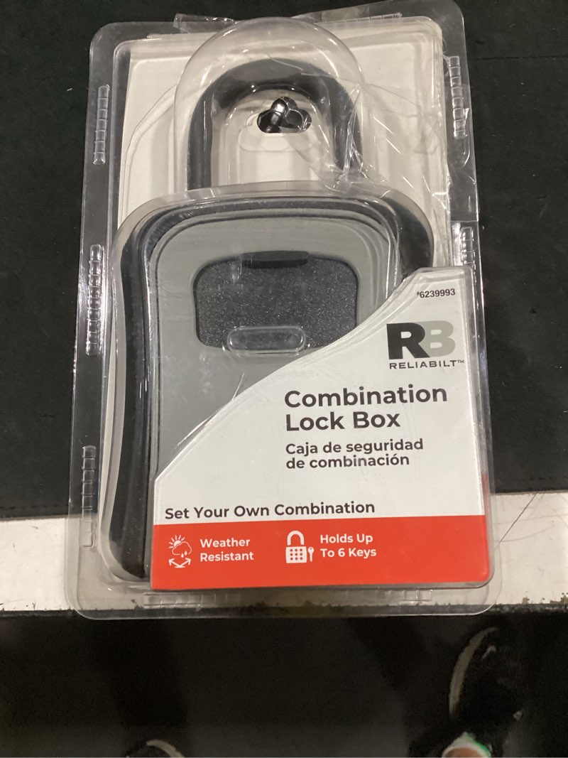 Condition photo showing As Is for reliabilt combination lock box