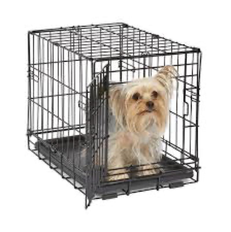 Midwest Homes for Pets 18-Inch iCrate Folding Dog Crate with Divider Panel, Leak-Proof Tray & Secure